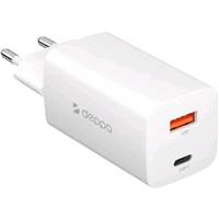 Зарядное устройство СЗУ Deppa USB-C + USB-С, PD 3.0, 65W, GaN, белый